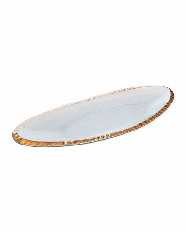 Annie Glass Edgy Oblong Tray