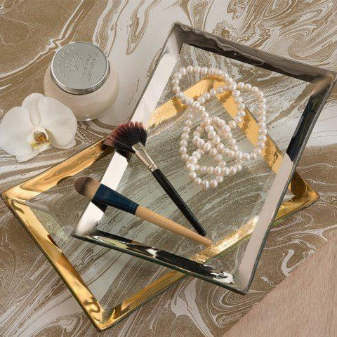 Annie Glass Gold Roman Vanity Tray
