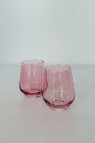 Estelle Rose Stemless Wine Glasses