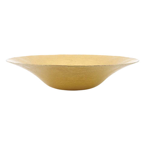 Vietri Metallic Glass Gold Centerpiece Bowl