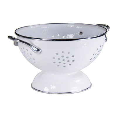 Golden Rabbit- Medium white colander