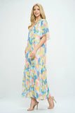 Pastel Dreams Flutter Sleeve Dress Small-3X!!