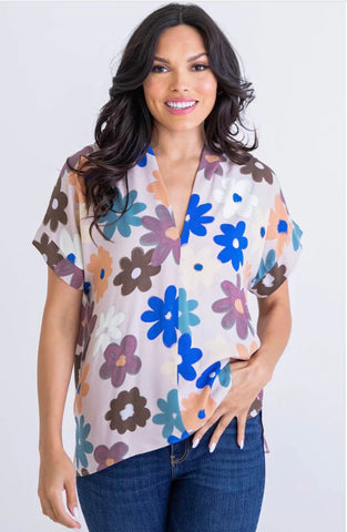 Multi Floral Signature Top