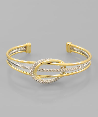 Circle/Row Cable Cuff Bracelet