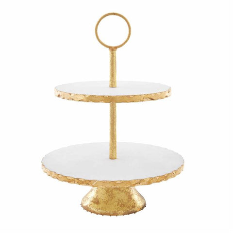 Gold Edge Marble Tiered Server
