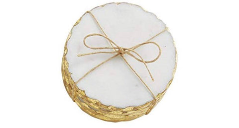 Gold Marble Foil Coaster Set