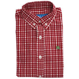 Red Tattersall Button Down