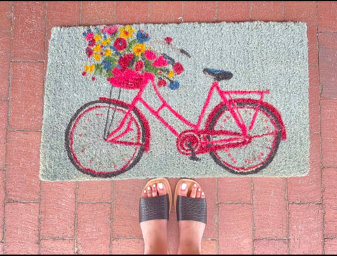 Bike Rider Coir Doormat