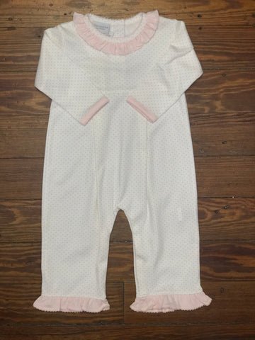 Squiggles Pink Dot LS Coverall