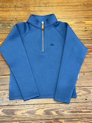 Classic Blue Zip Performance Micro Fabric Pullover