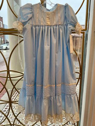 Blue/Ecru Heirloom Dress