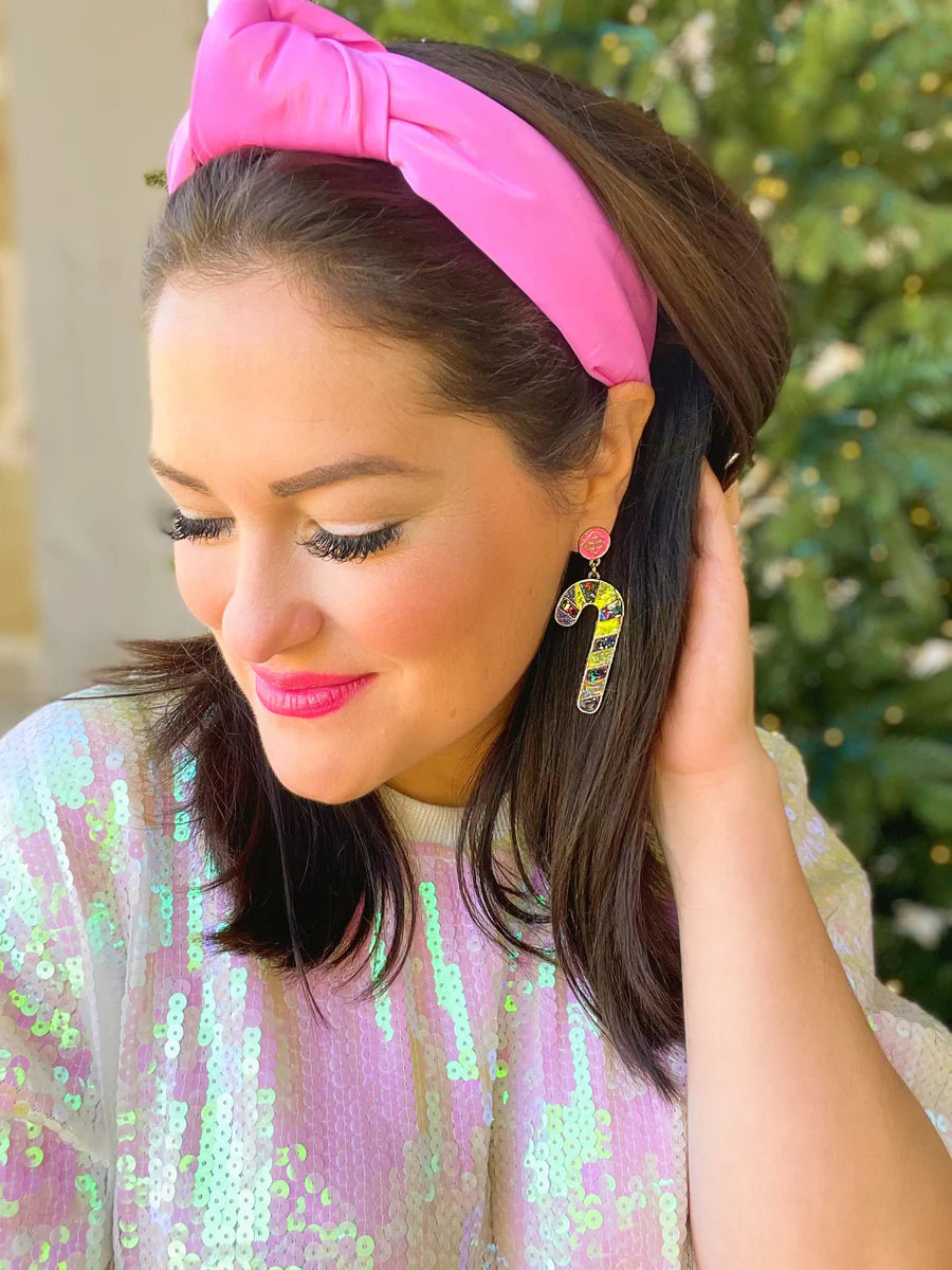 Brianna Cannon Colorful Sequin Headband BRIANNA CANNON PINK BOW HEADBAND WITH HEART SEQUINS – Pharm  main image 4