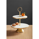 Gold Edge Marble Tiered Server