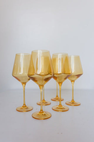 Estelle Yellow Stemmed Wine Glass