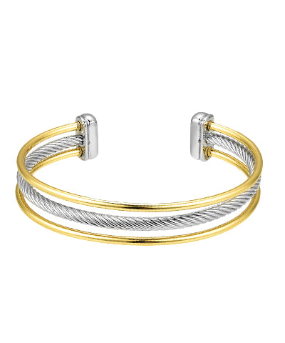 Gold/Silver Wire Cuff